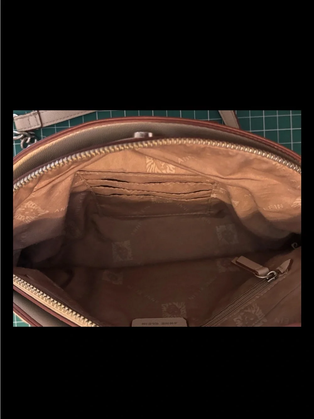 Nude Anne Klein Bow Accent Crossbody Bag